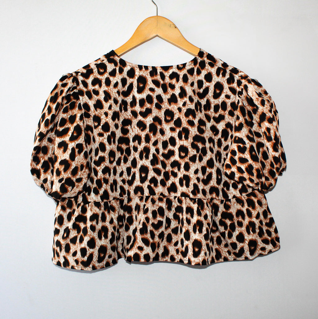Top Abierto Animal Print